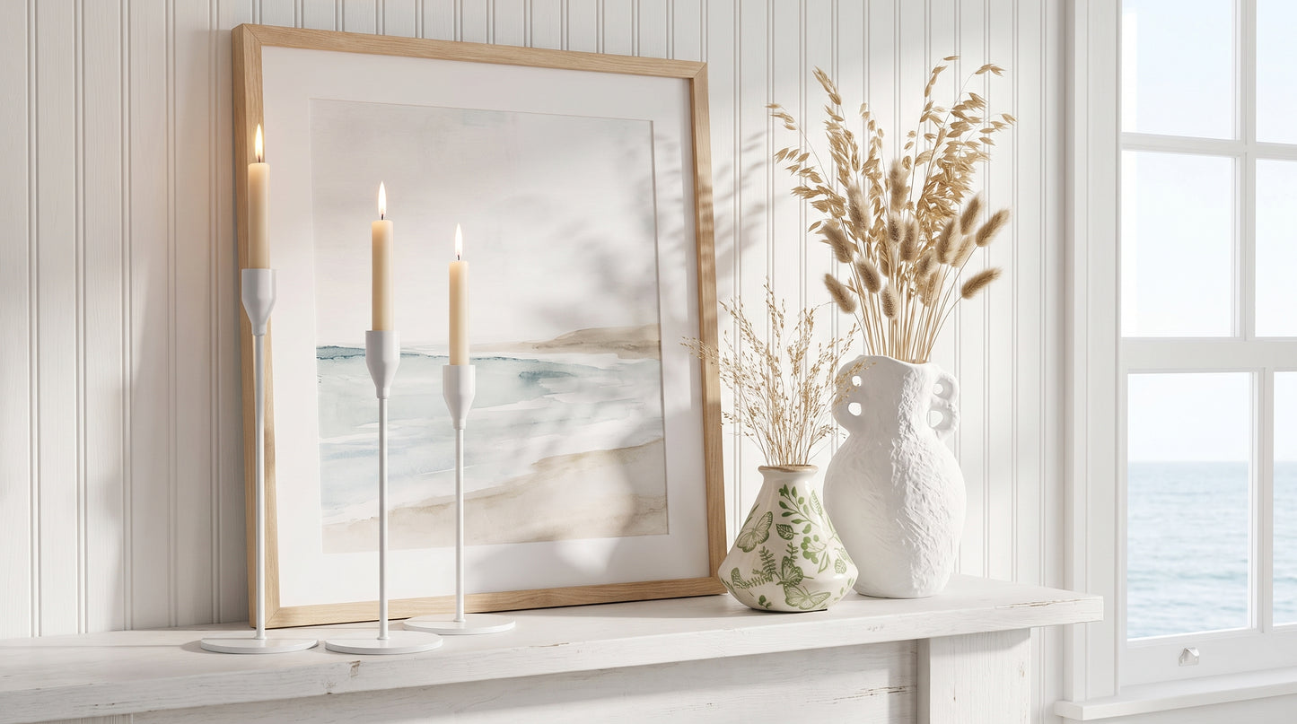 Lumara Mantel Styling Set — Candle & Vase Bundle
