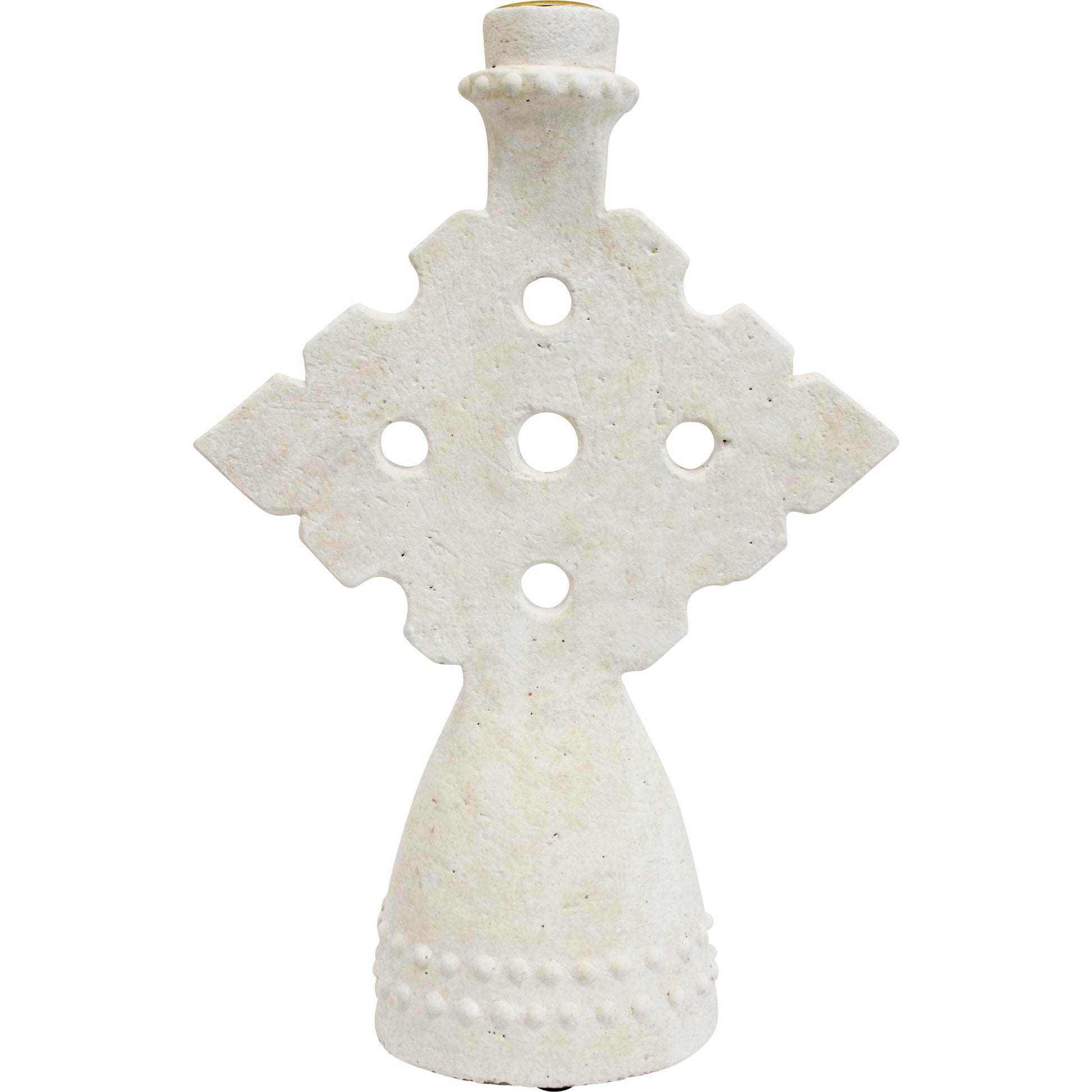 Lumara Mediterranean Med Candle Holder — Slender Ceramic Taper