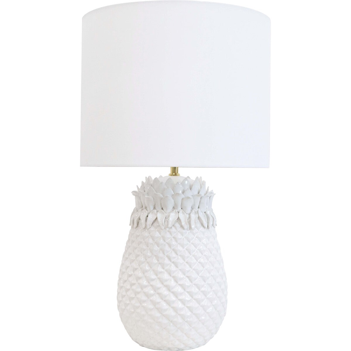 White Pineapple Table Lamp styled in a bright interior — Lumara Home