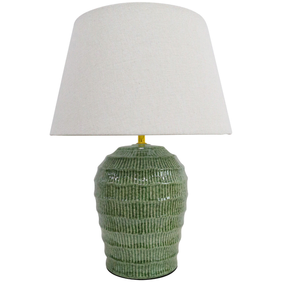 Lumara Gede Green Table Lamp — Sage Green Reactive Glaze