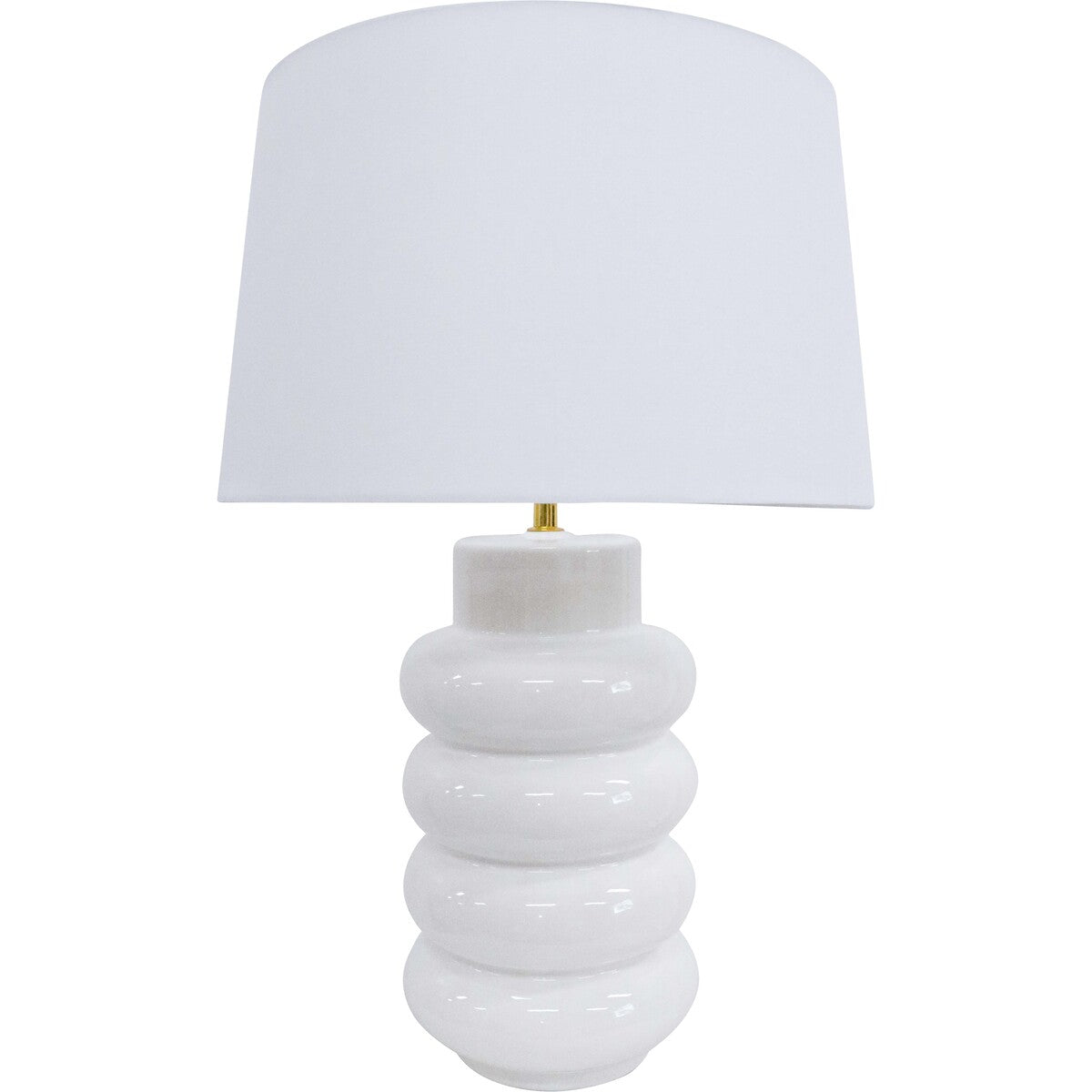 White Foam Table Lamp styled in a contemporary space — Lumara Home