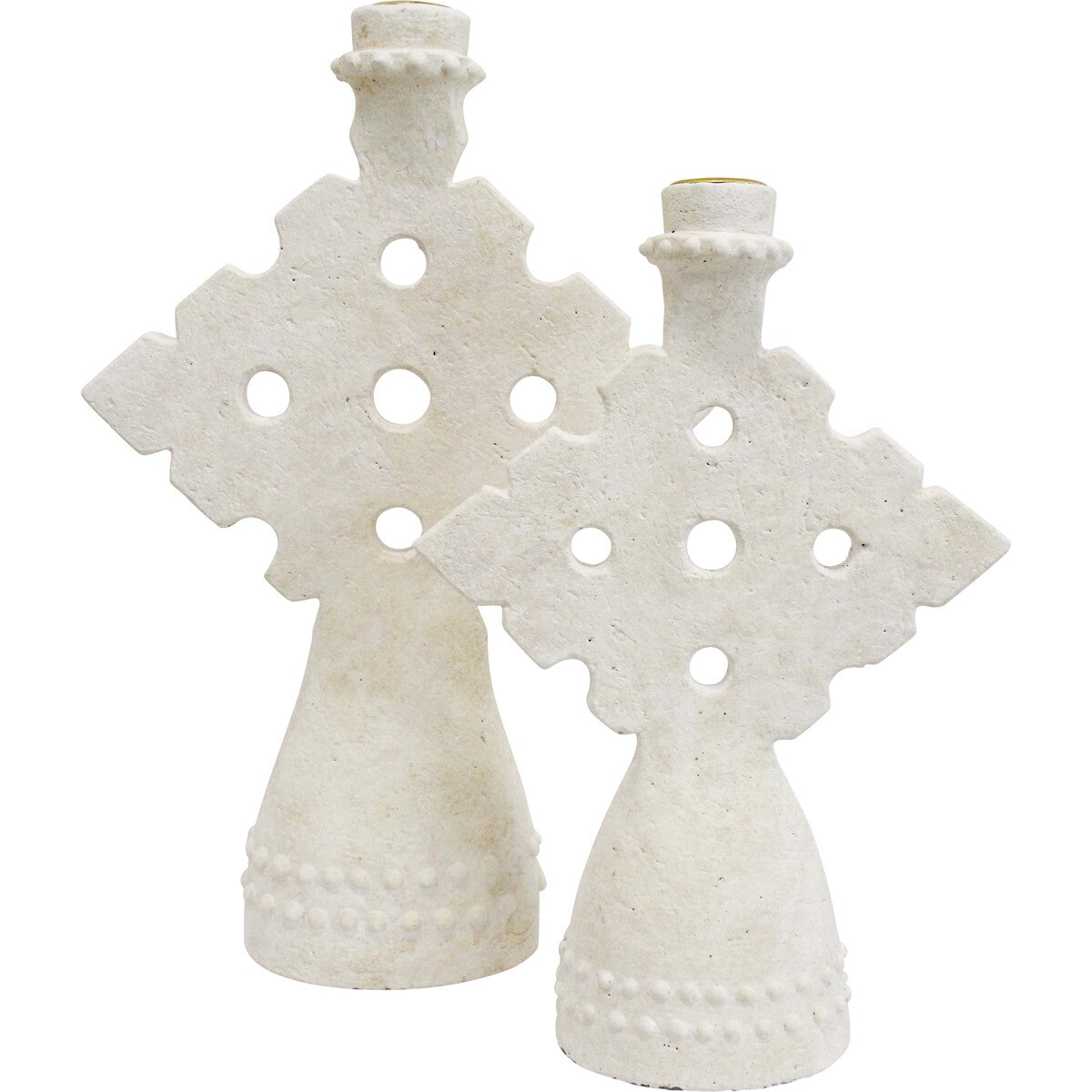 Lumara Mediterranean Large Candle Holder — Tall Ceramic Taper