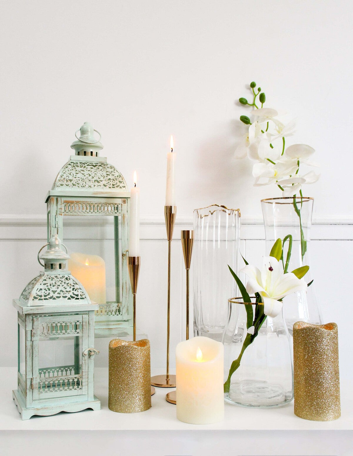 Lumara Curve Large Clear Glass Vase — Generous Statement