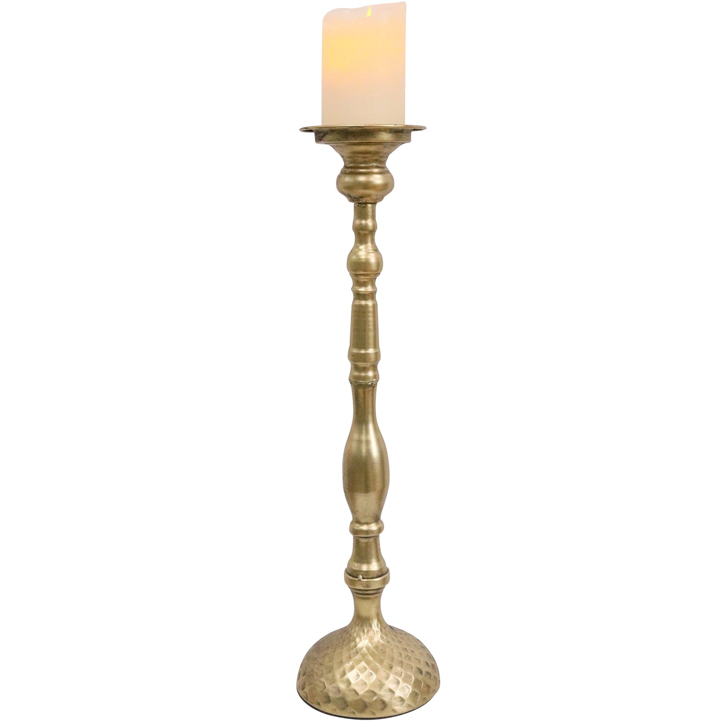 Lumara Geneva XL Candle Holder — Tall Antiqued Statement