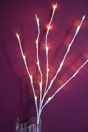 LED Branch paperbark lit detail — Lumara Home