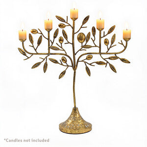 Olive Mediterranean Candelabra detail — Lumara Home