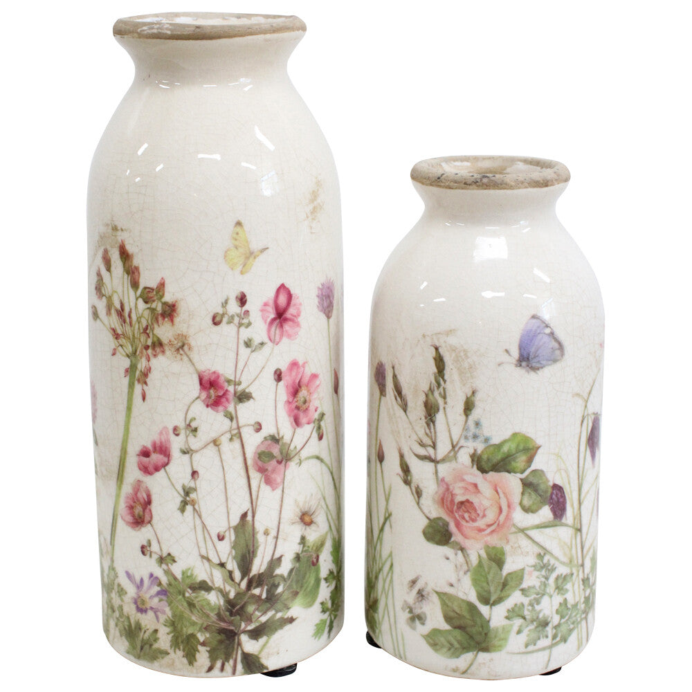 Lumara Botanical Bud Vase Set of 2 — Ceramic Neutral