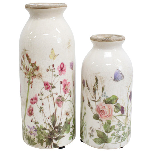 Lumara Botanical Bud Vase Set of 2 — Ceramic Neutral