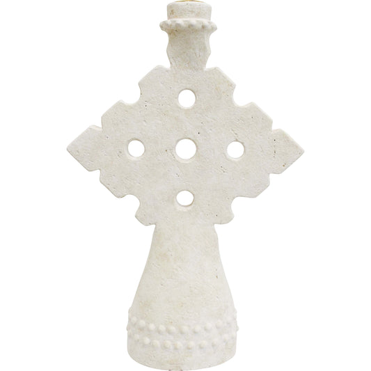 Lumara Mediterranean Large Candle Holder — Tall Ceramic Taper