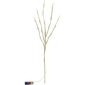 LED Branch gold lit detail — Lumara Home
