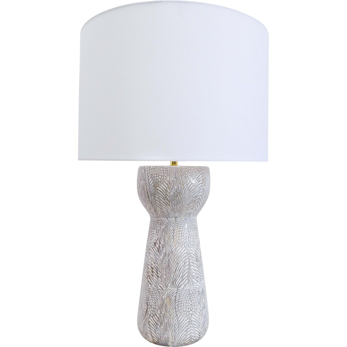 Fossil Table Lamp styled in an organic modern interior — Lumara Home