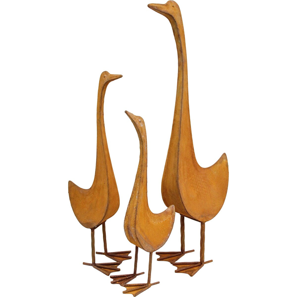 Goose garden statue side view