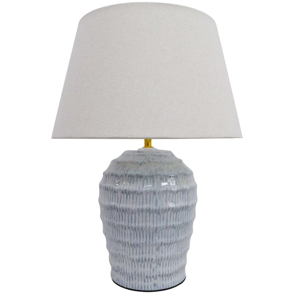 Lumara Gede Blues Table Lamp — Deep Blue Reactive Glaze
