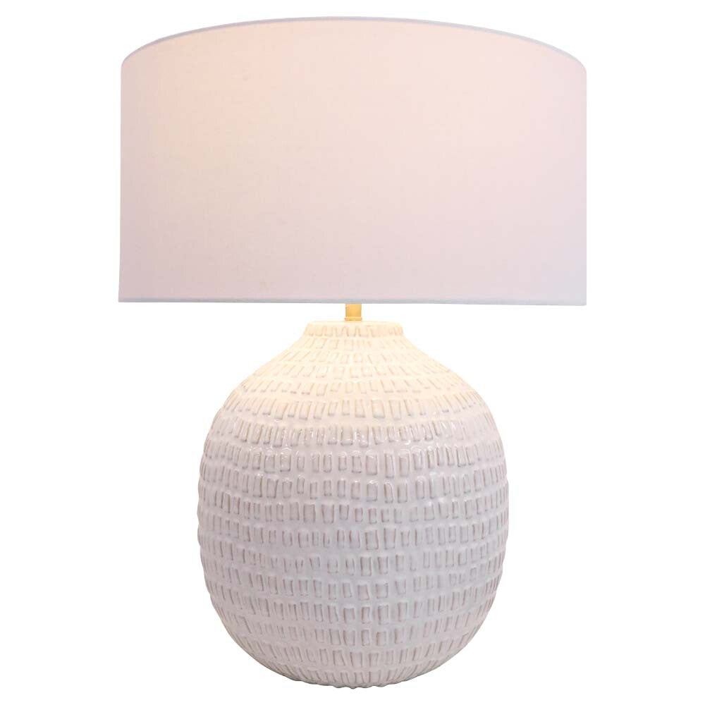 Lumara Sandrock Table Lamp — Earthy Textured Stoneware