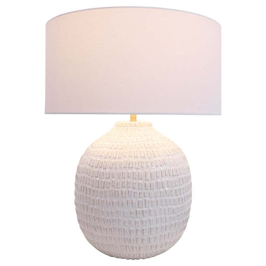Lumara Sandrock Table Lamp — Earthy Textured Stoneware
