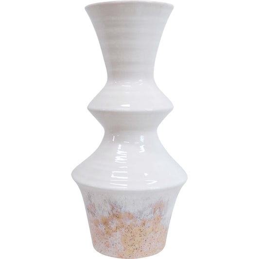 Lumara Mediterranean Statement Vase — rustic white ceramic