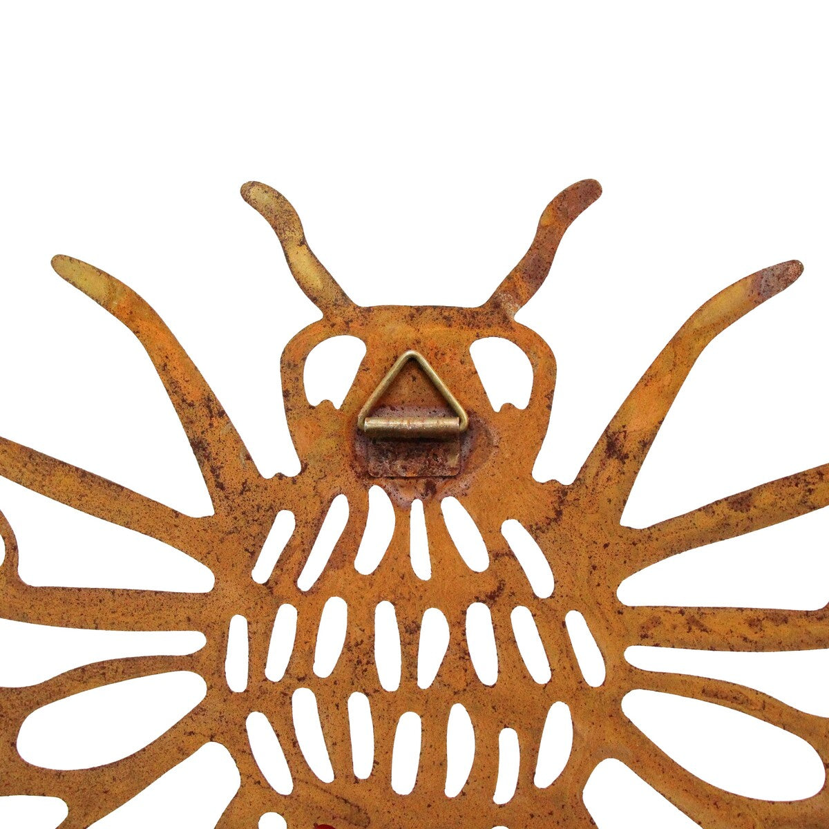Rust bee wall art detail