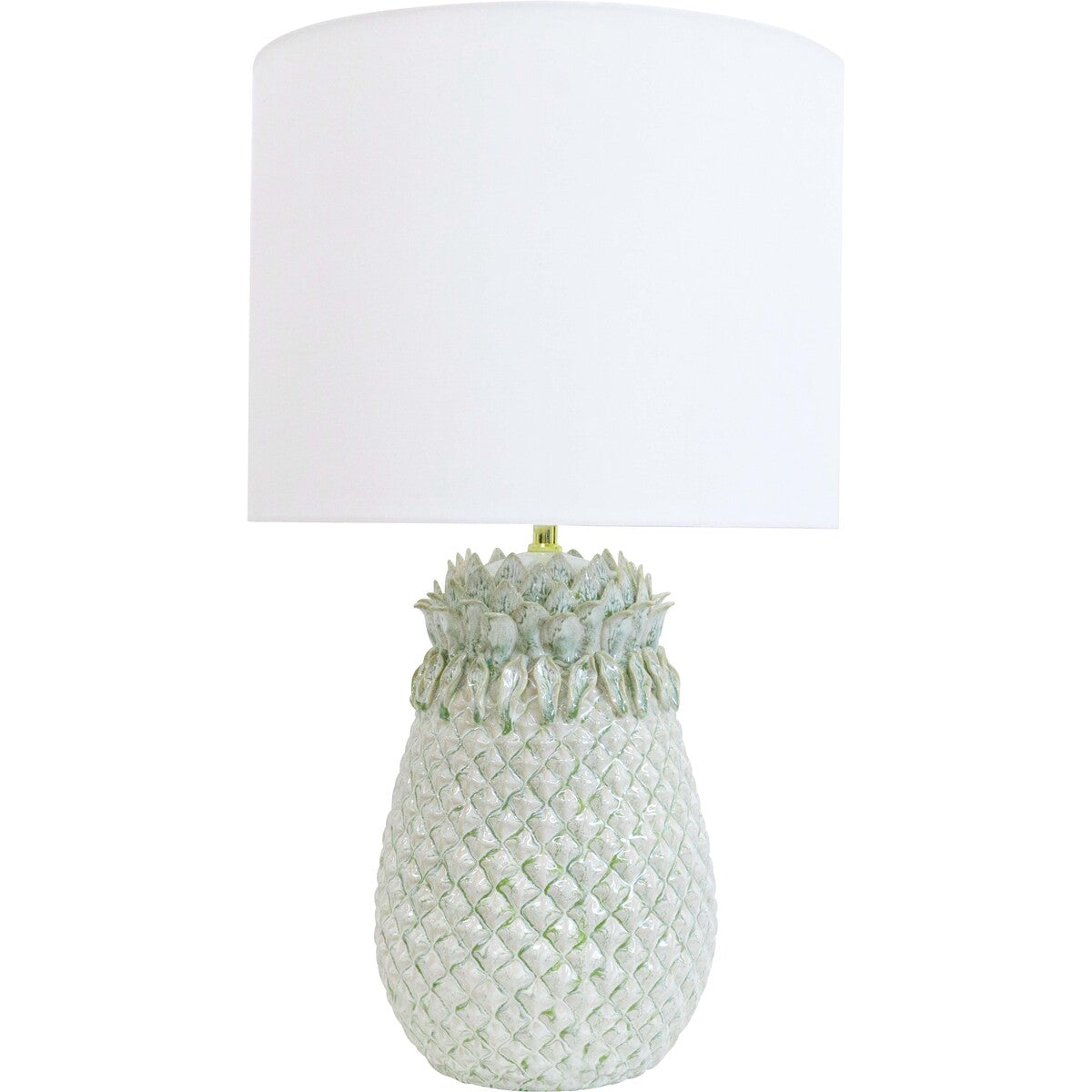 Pineapple Table Lamp styled on a console — Lumara Home
