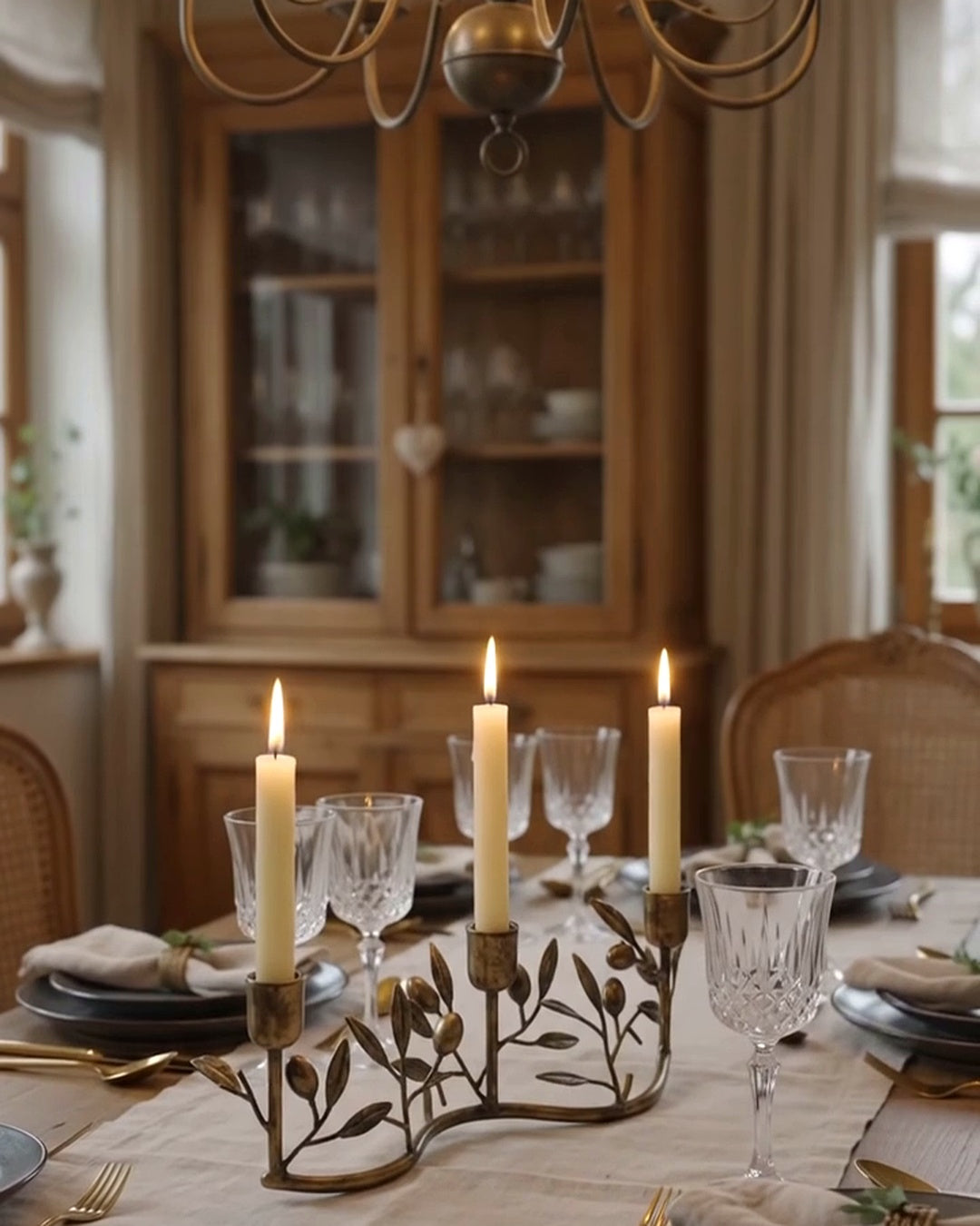 Table Swag Olive Candelabra