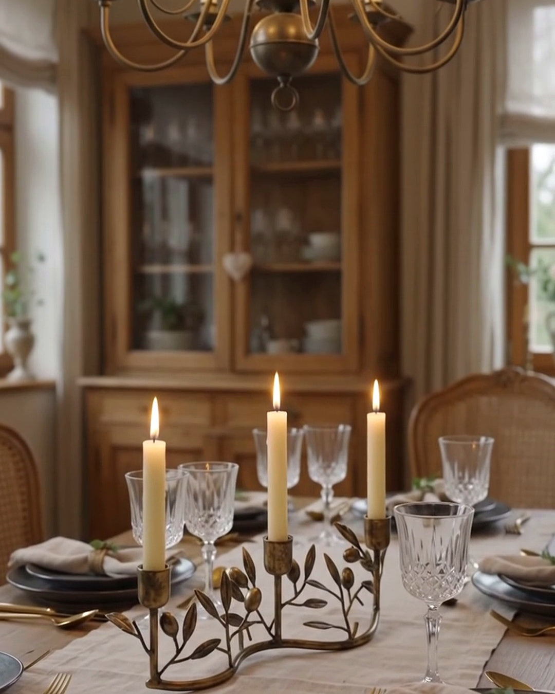 Table Swag Olive Candelabra