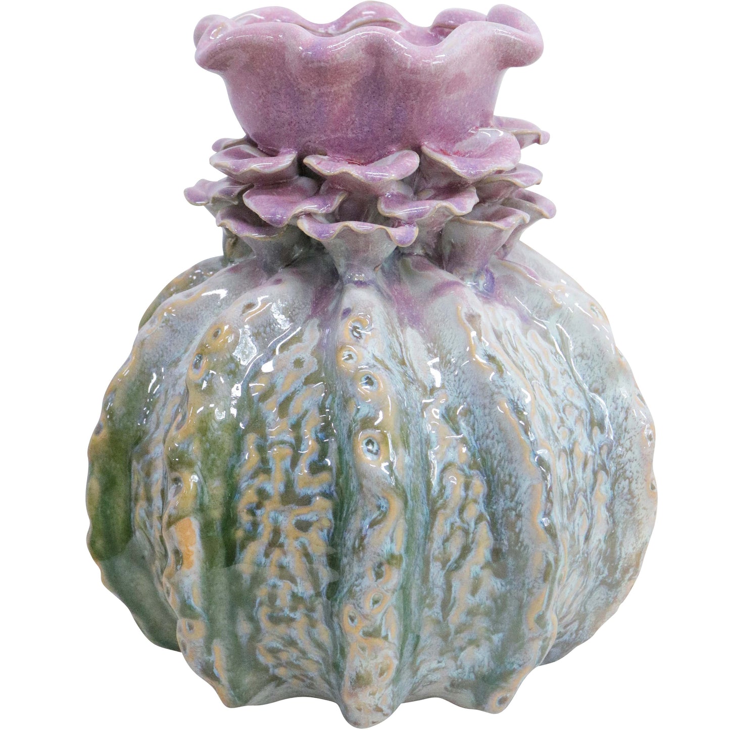 Talia Vase in sculptural mixed glaze — Lumara Home