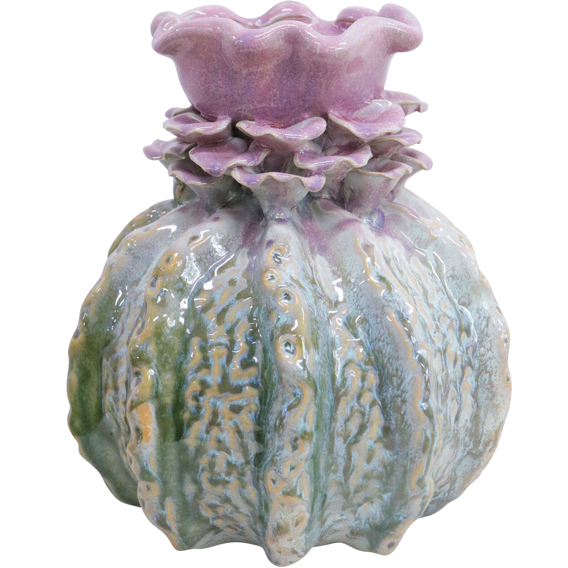 Talia Vase in sculptural mixed glaze — Lumara Home