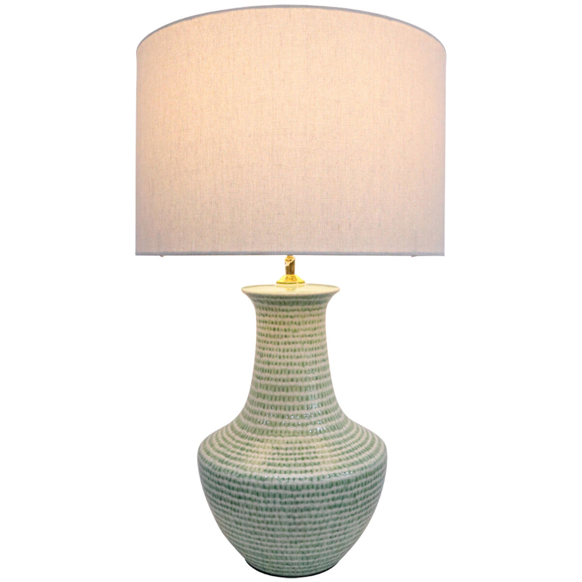 Chike Table Lamp ceramic base detail — Lumara Home