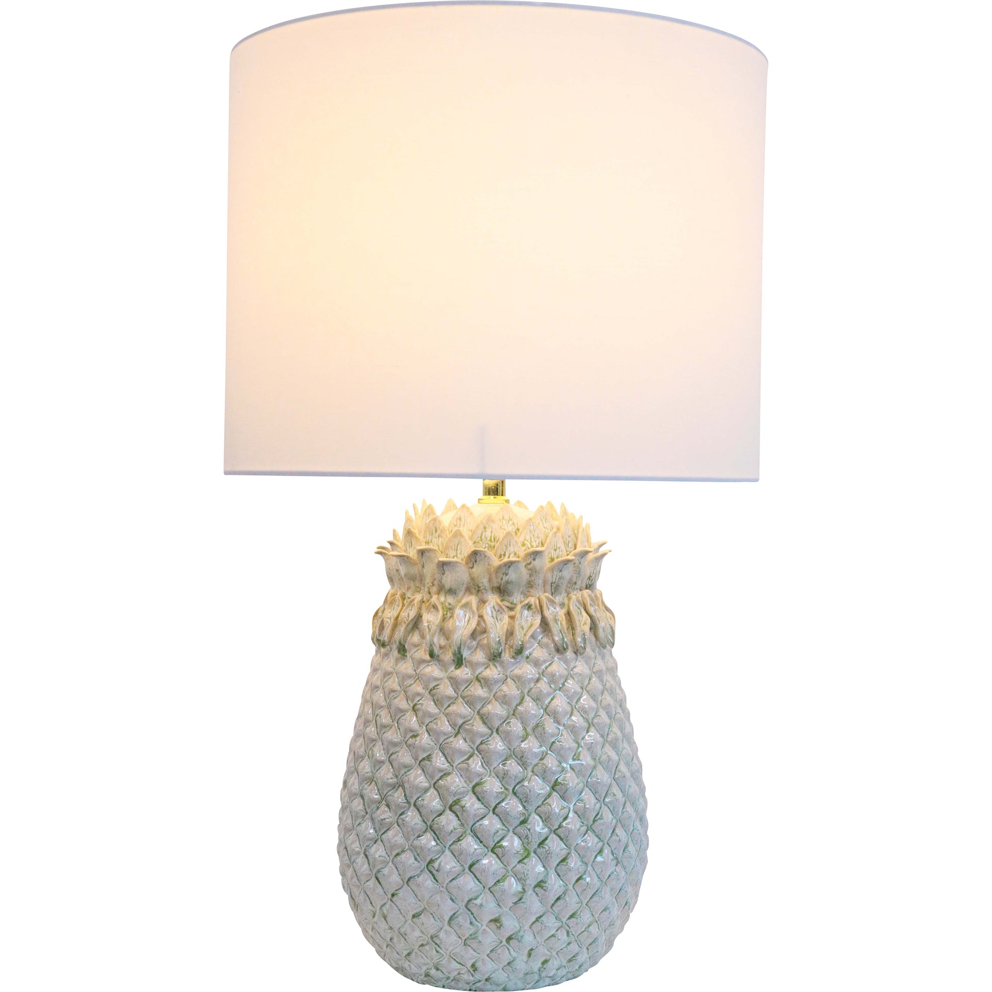 Lumara Pineapple Table Lamp in weathered vintage reactive glaze — Lumara Home