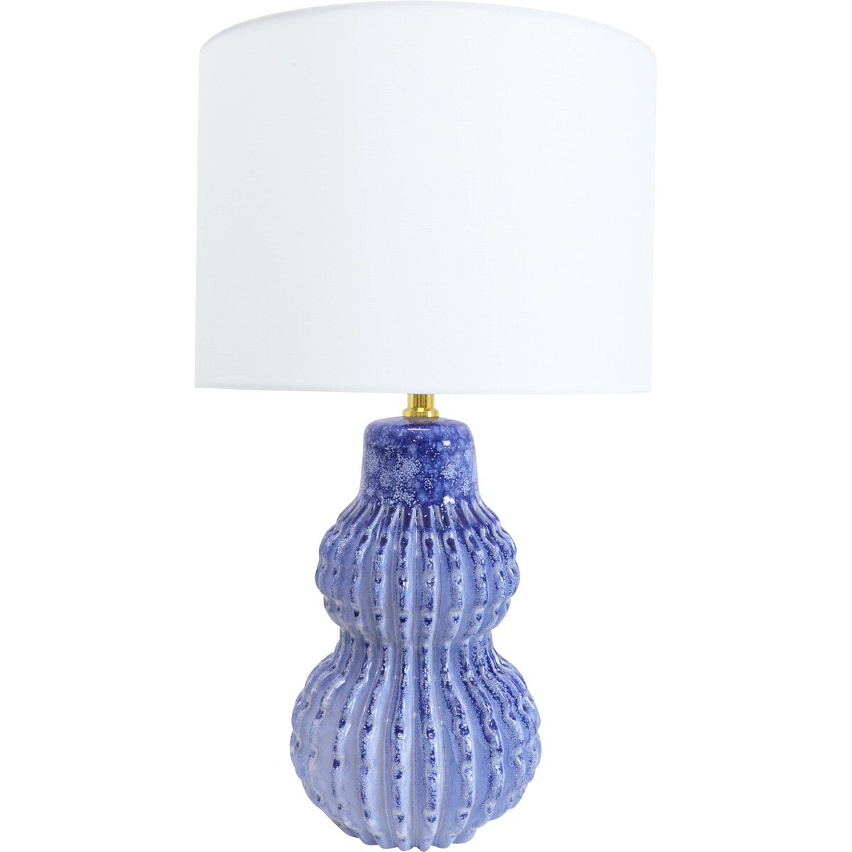 Malabar Table Lamp ocean blue with cotton shade — Lumara Home