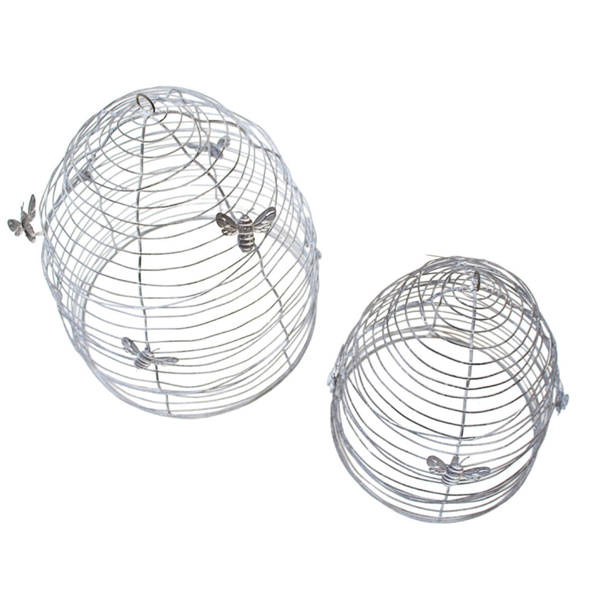Bee cloches styled over plants on tabletop