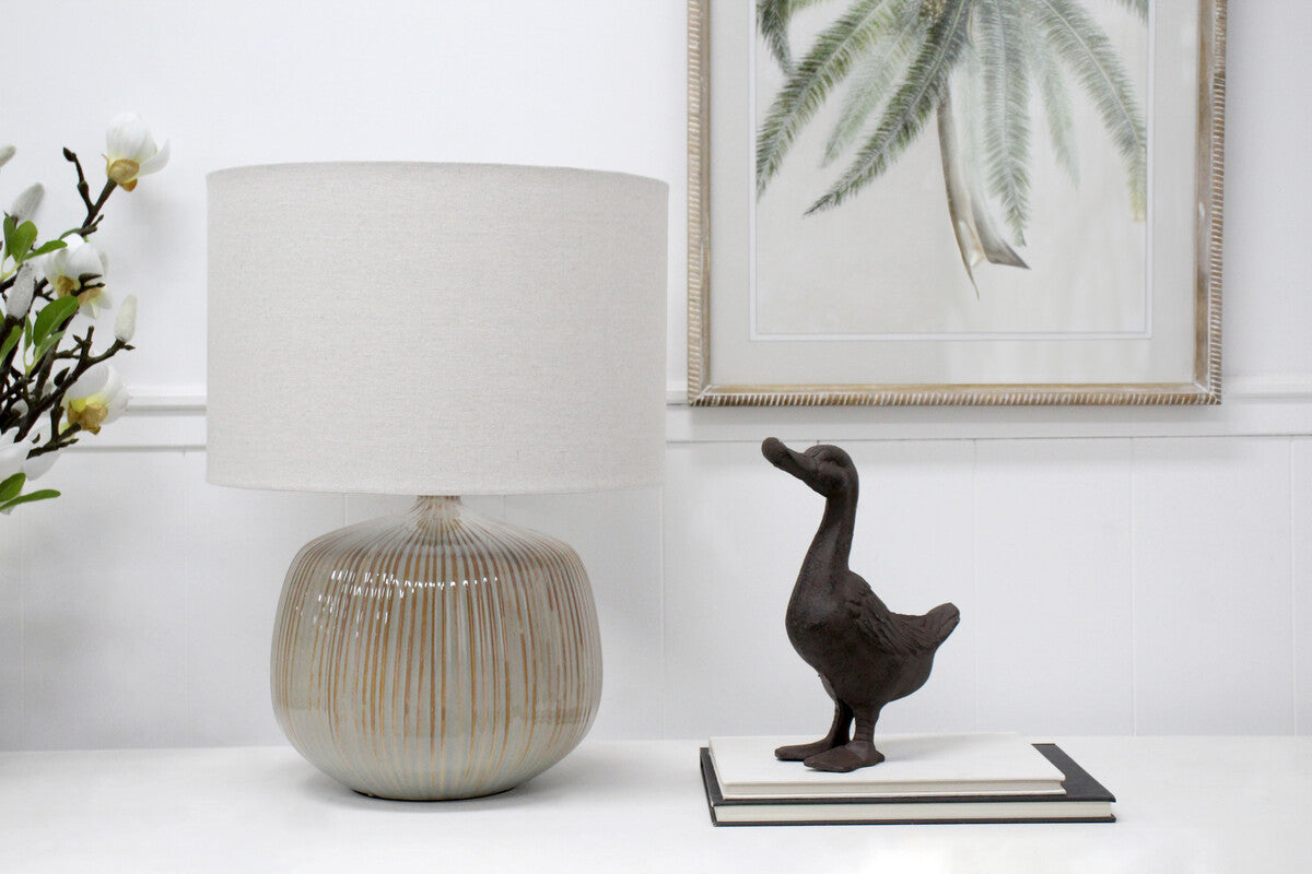 Lumara Nishi Clay Table Lamp — lifestyle
