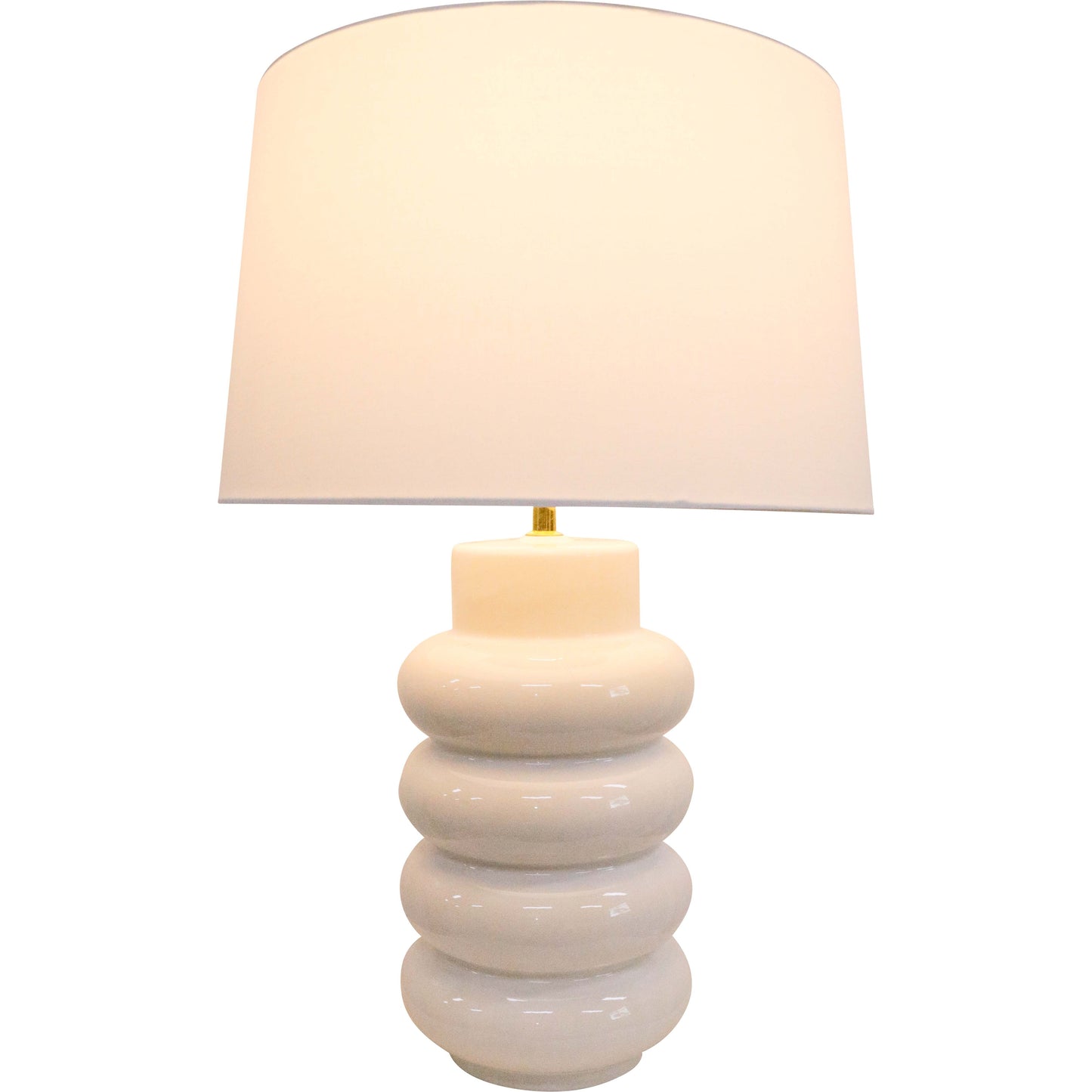 Lumara White Foam Table Lamp with cloud-inspired gloss white ceramic base — Lumara Home