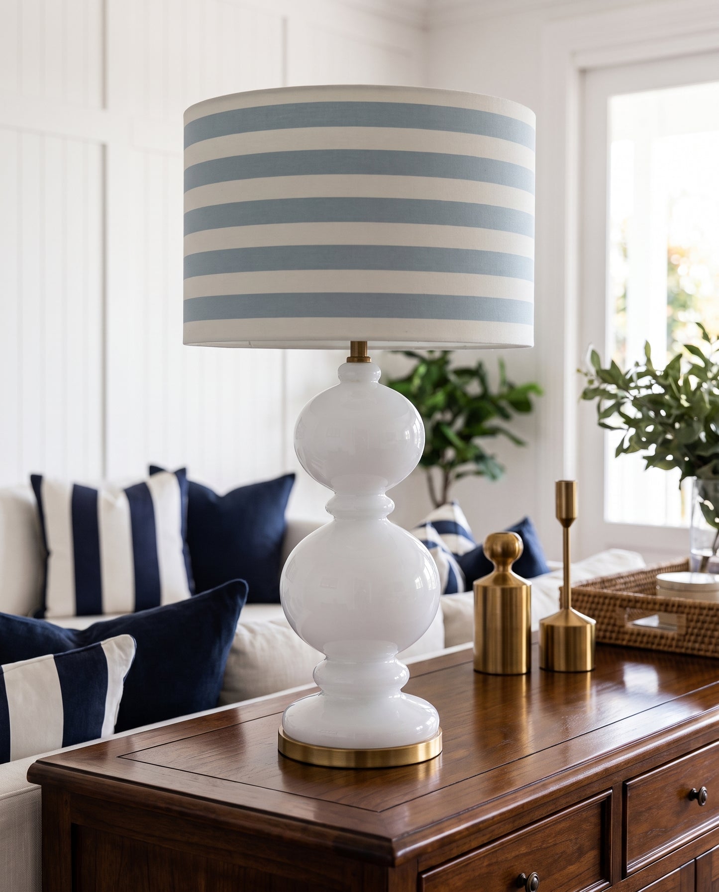 Lumara Hamptons XL Table Lamp in a Hamptons living room — Lumara Home