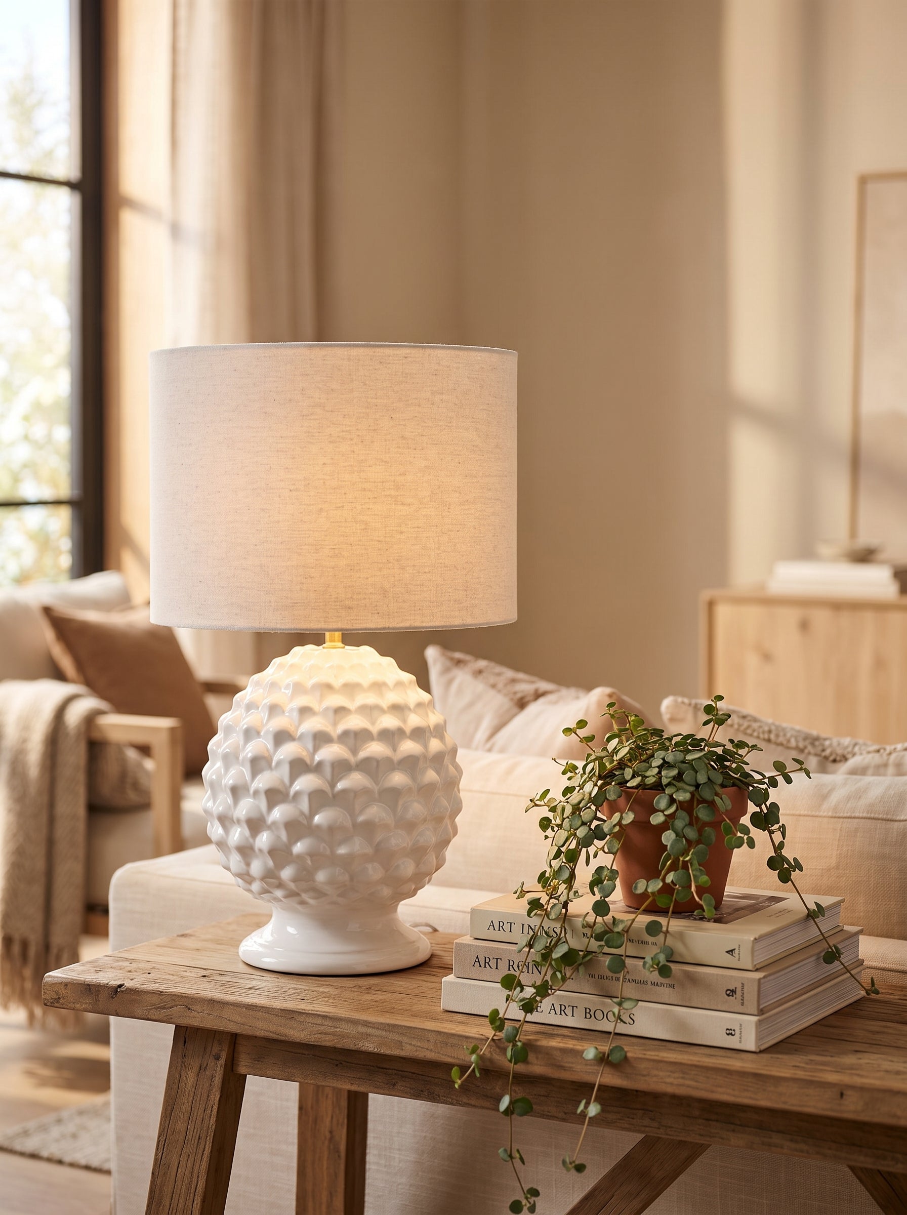 Lumara Artichoke Table Lamp — Sculptural Nature-Inspired styled in a warm Australian home — Lumara Home
