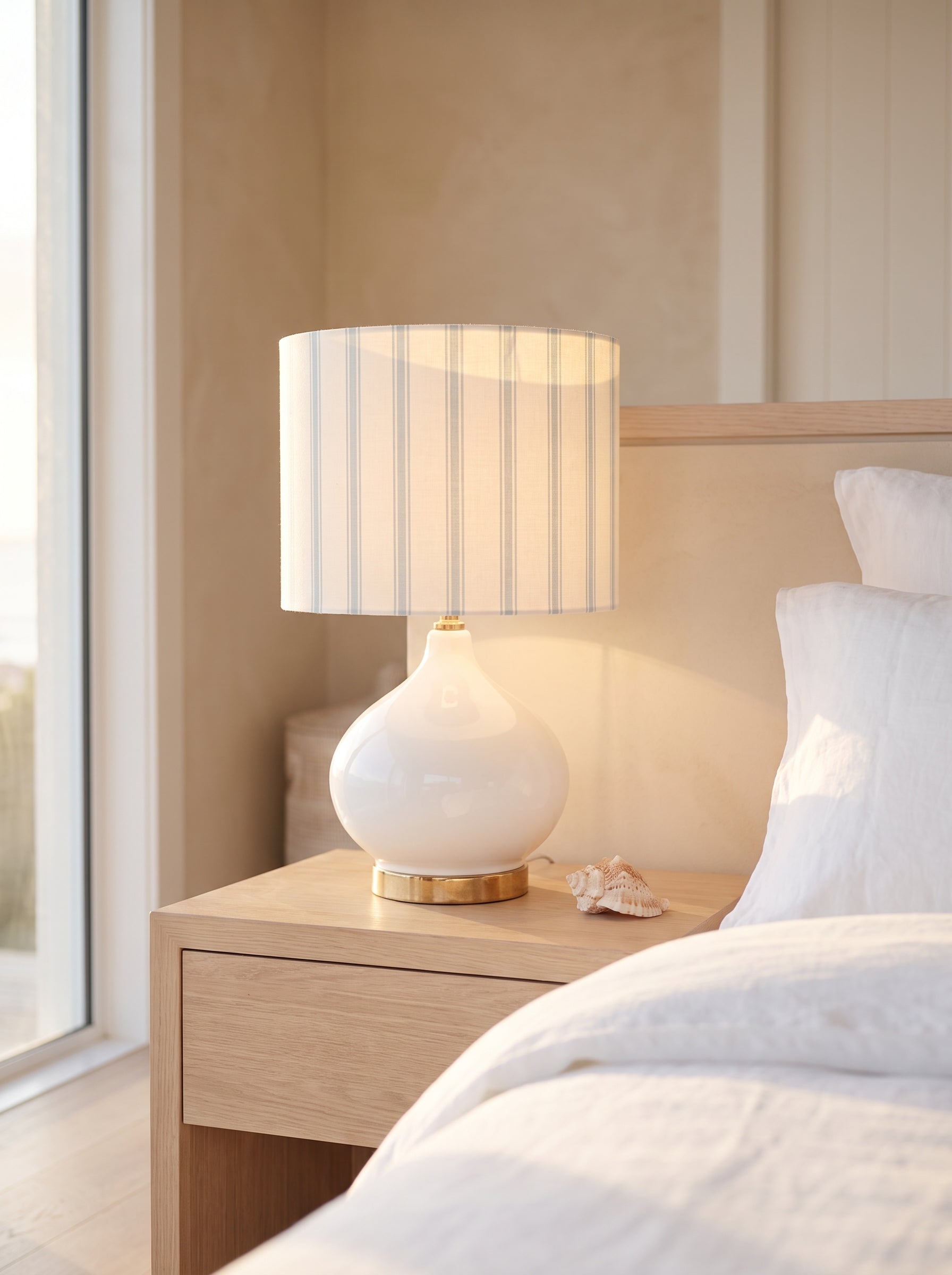Lumara Bayville Table Lamp — Coastal Ceramic Style styled in a warm Australian home — Lumara Home