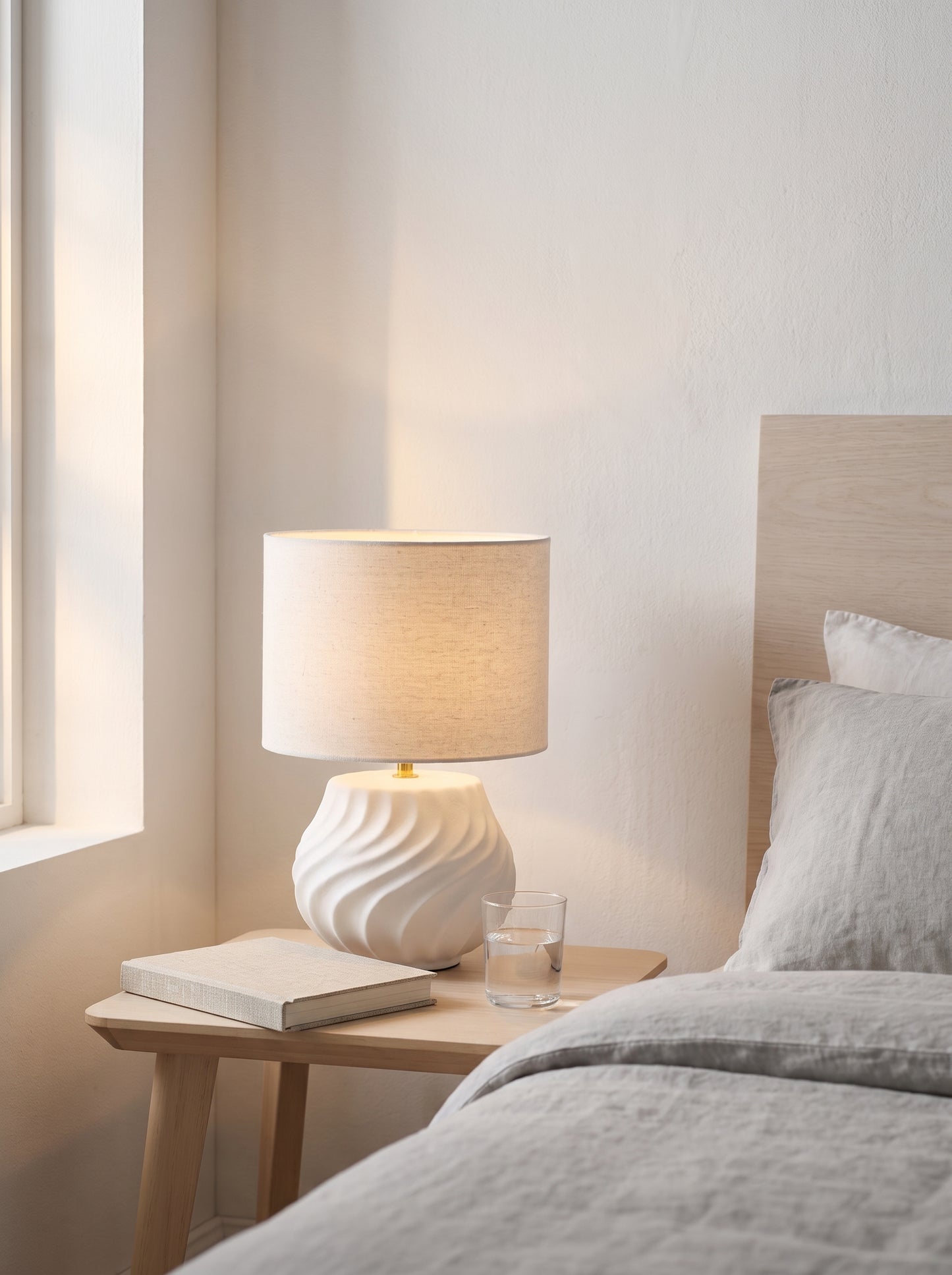 Lumara Flynn Table Lamp — Compact Organic Ceramic styled in a warm Australian home — Lumara Home