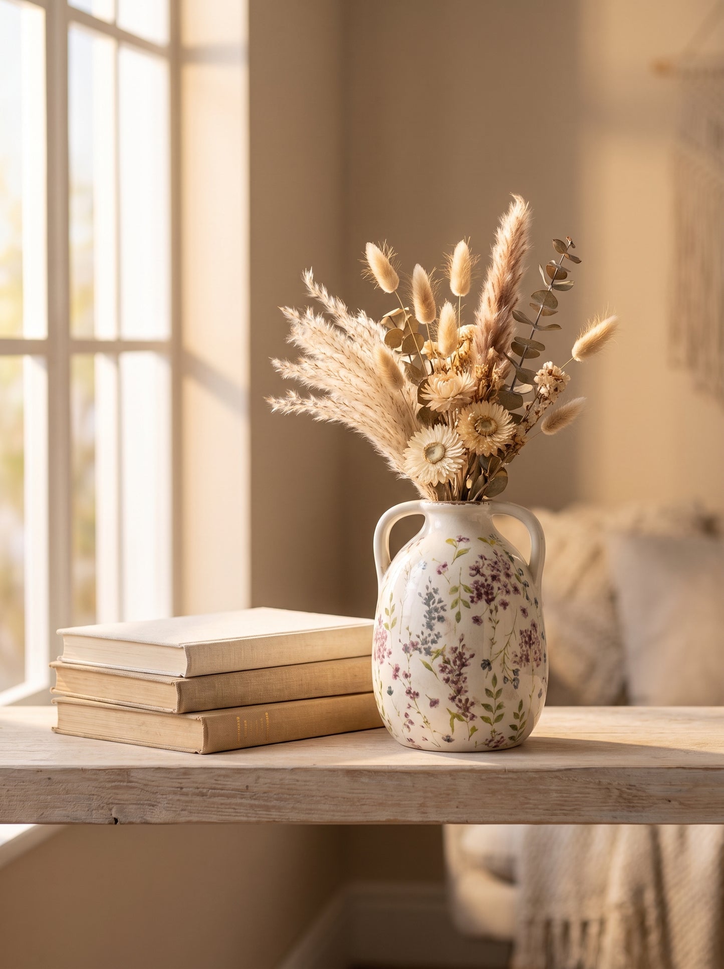 Lumara Petite Maison Urn Vase — Classic Ceramic Neutral styled in a warm Australian home — Lumara Home