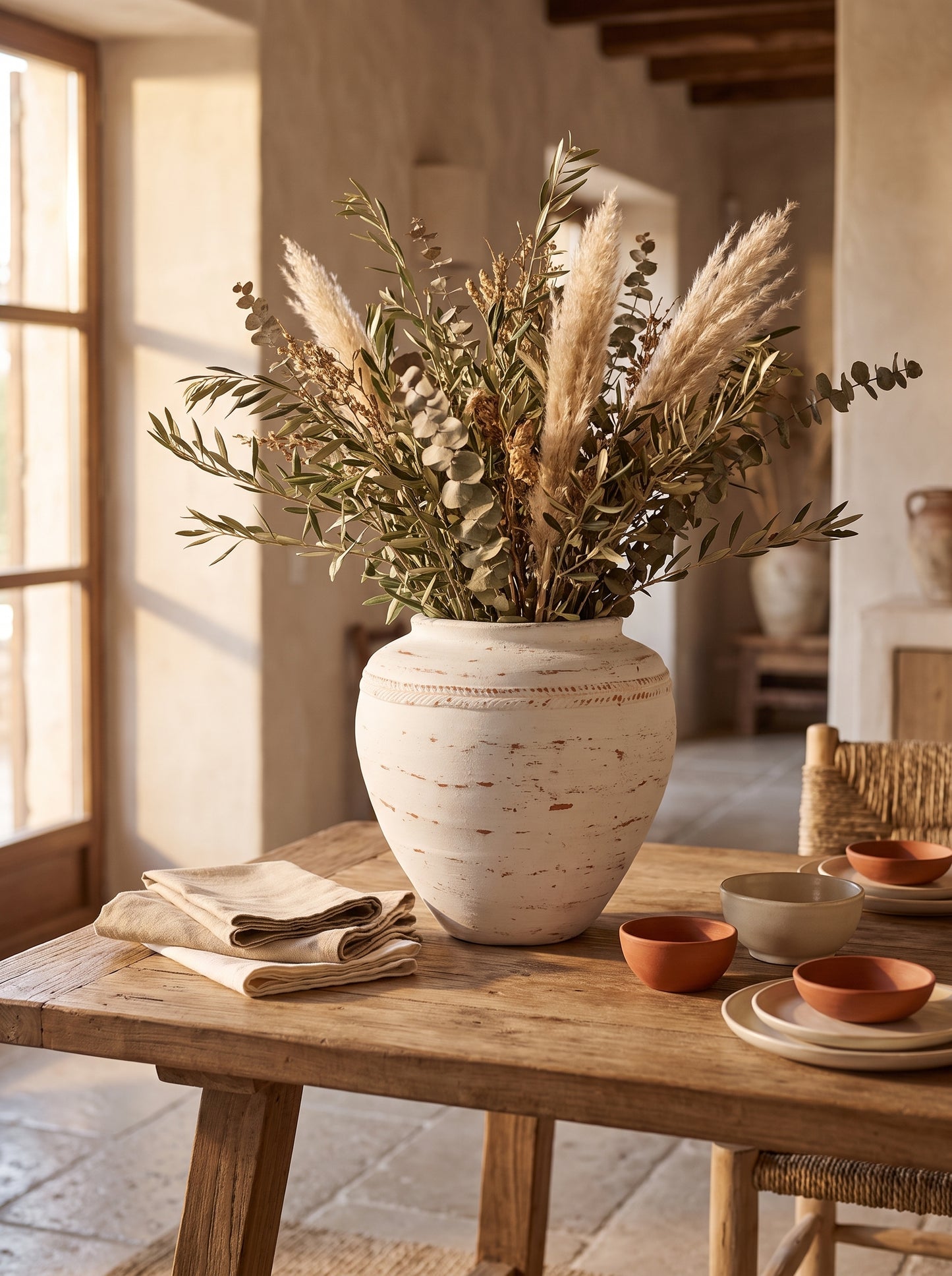 Lumara Rosina Large Urn Vase — Mediterranean Statement styled in a warm Australian home — Lumara Home