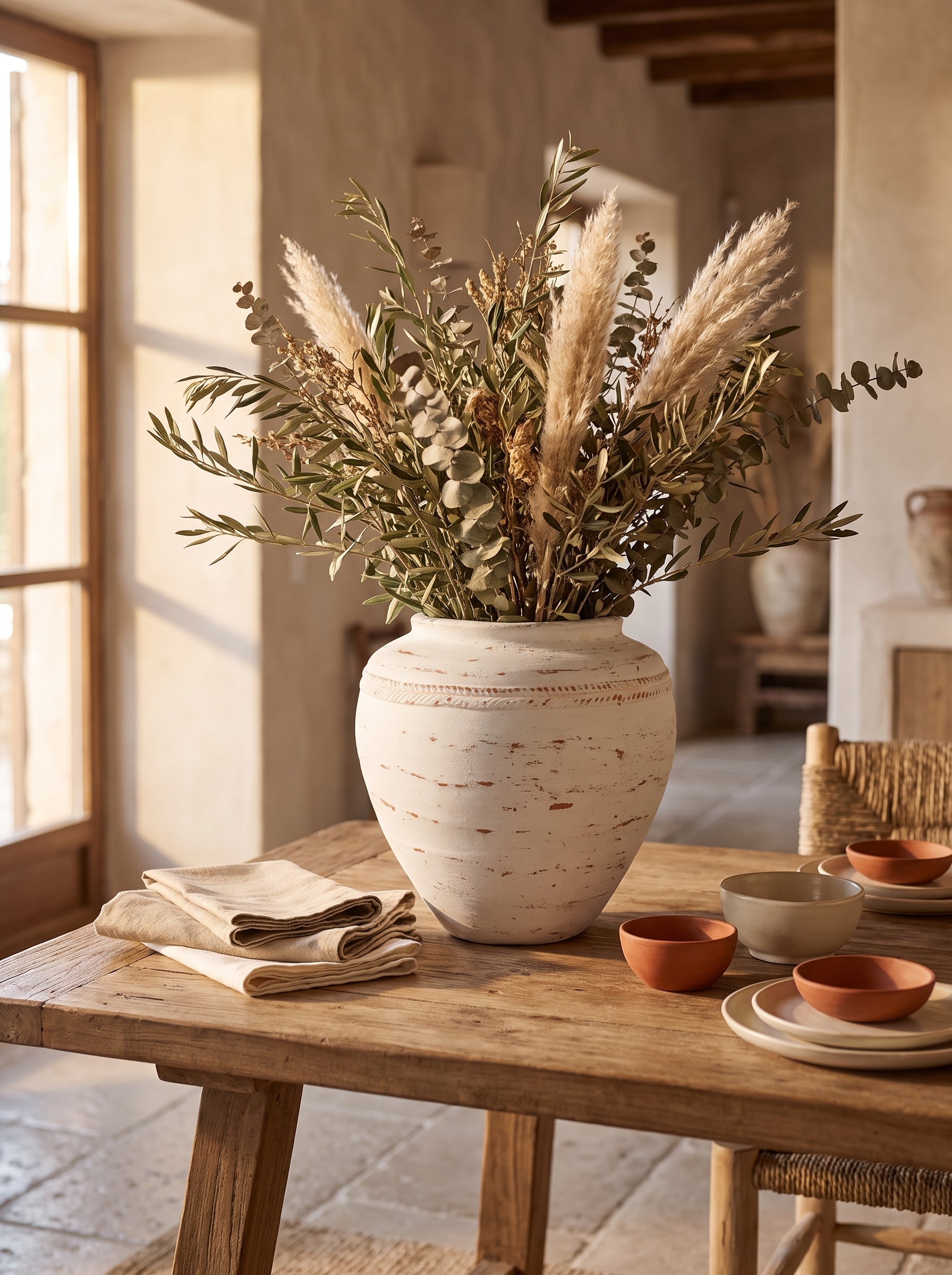 Lumara Rosina Large Urn Vase — Mediterranean Statement styled in a warm Australian home — Lumara Home