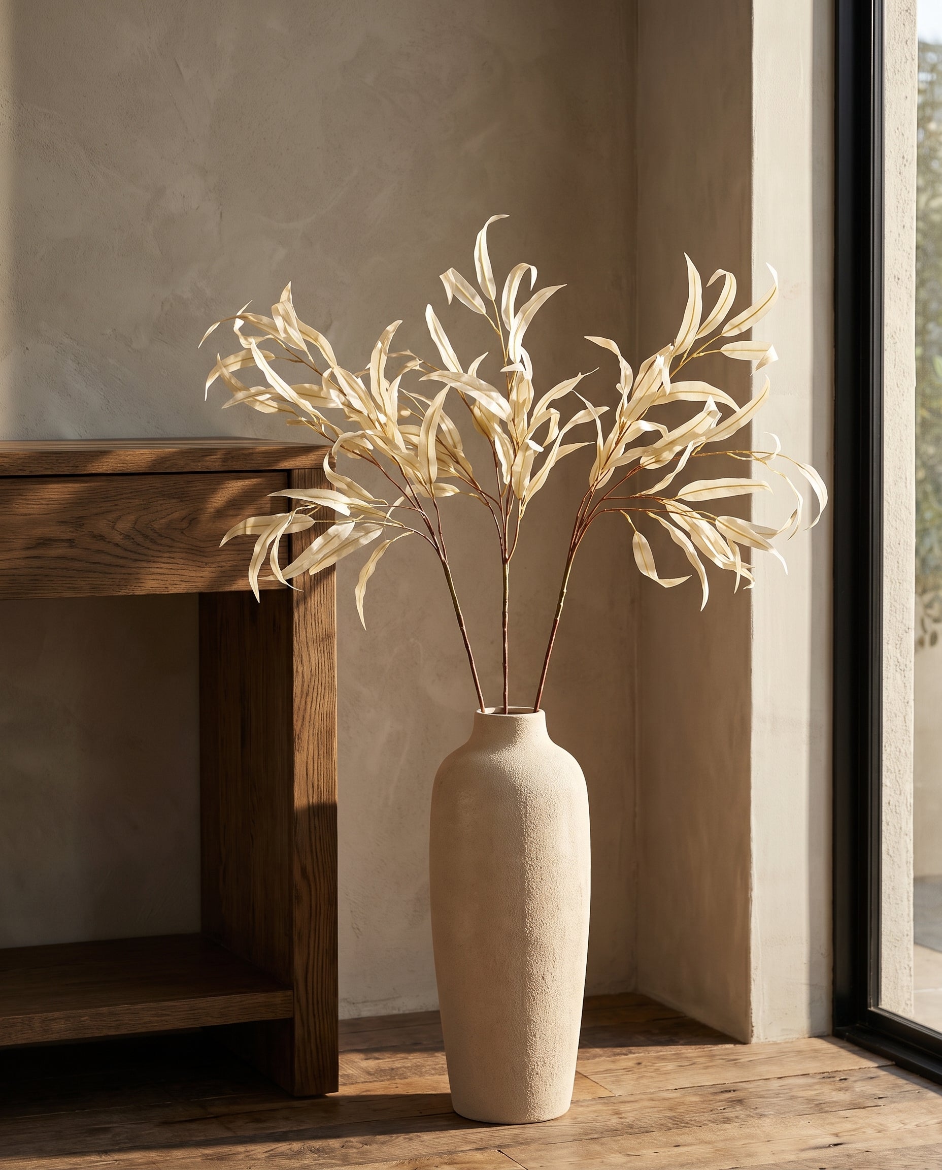 Ivory Gum Stems styled in entryway — Lumara Home