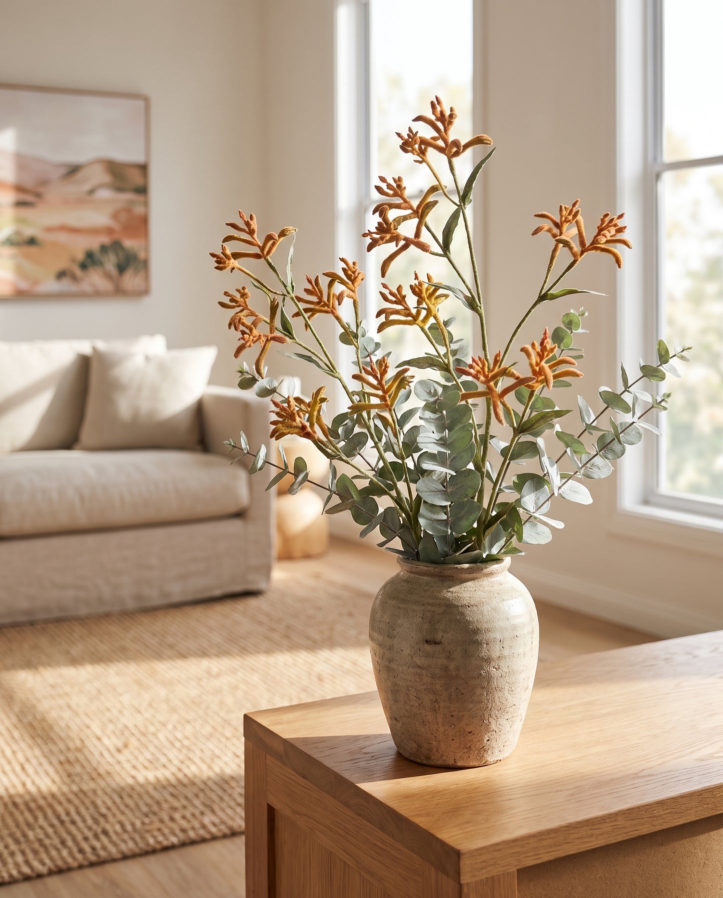 Kangaroo Paw Stems styled with eucalyptus — Lumara Home