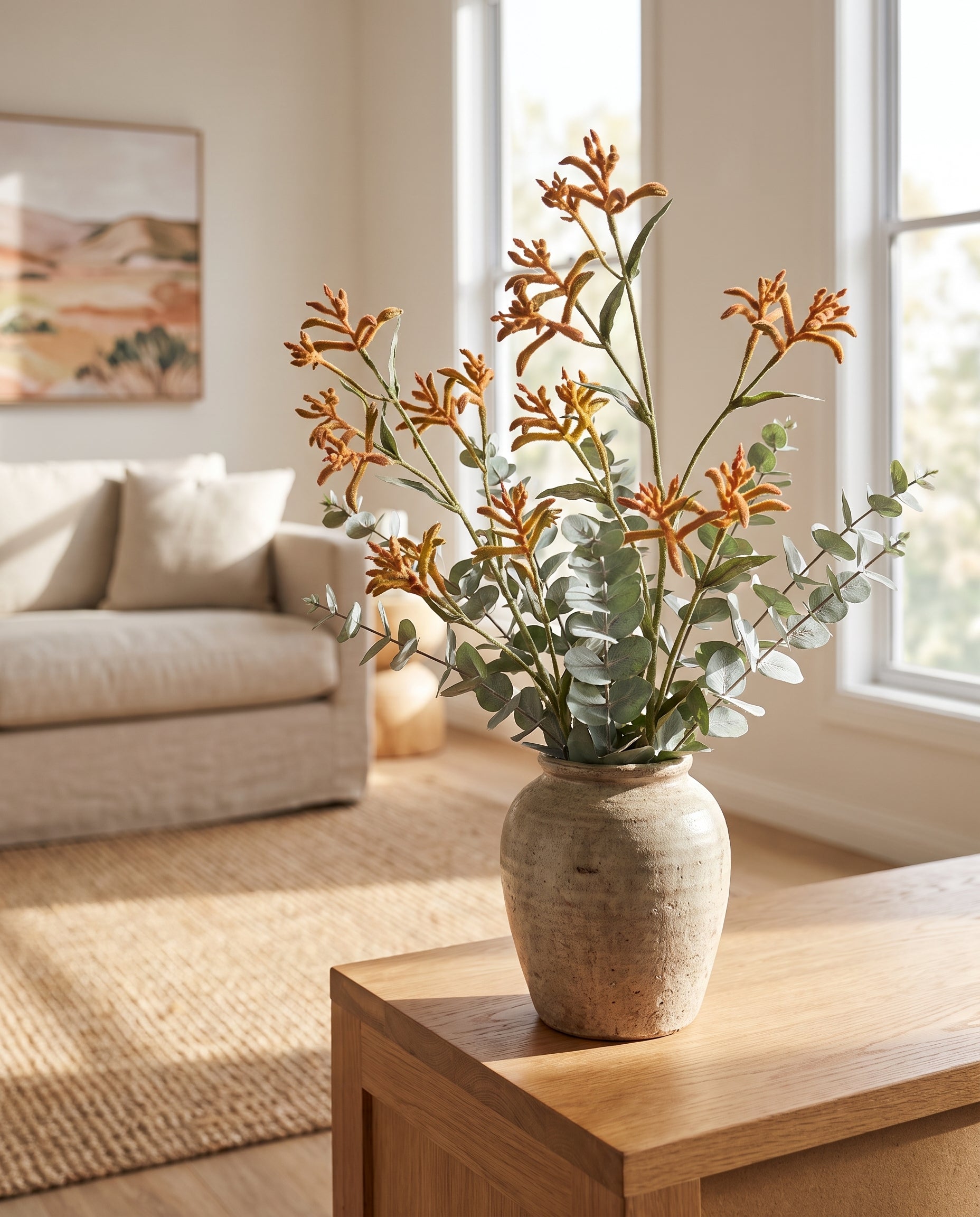 Kangaroo Paw Stems styled with eucalyptus — Lumara Home