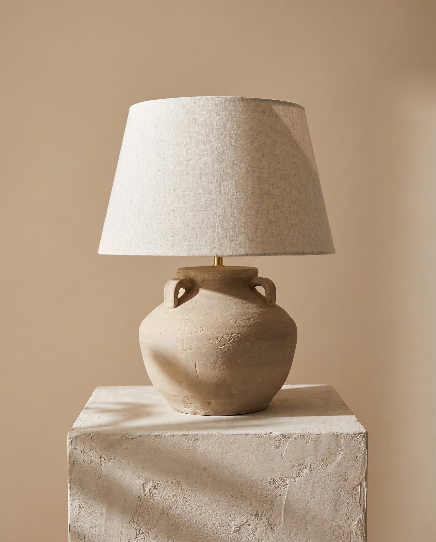 Giana Natural Table Lamp in earthy organic style — Lumara Home