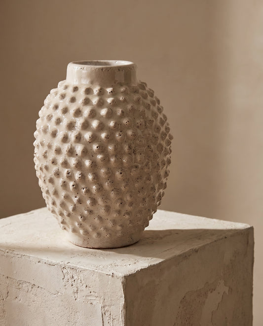 Avia Large Statement Vase in warm ceramic — Lumara Home