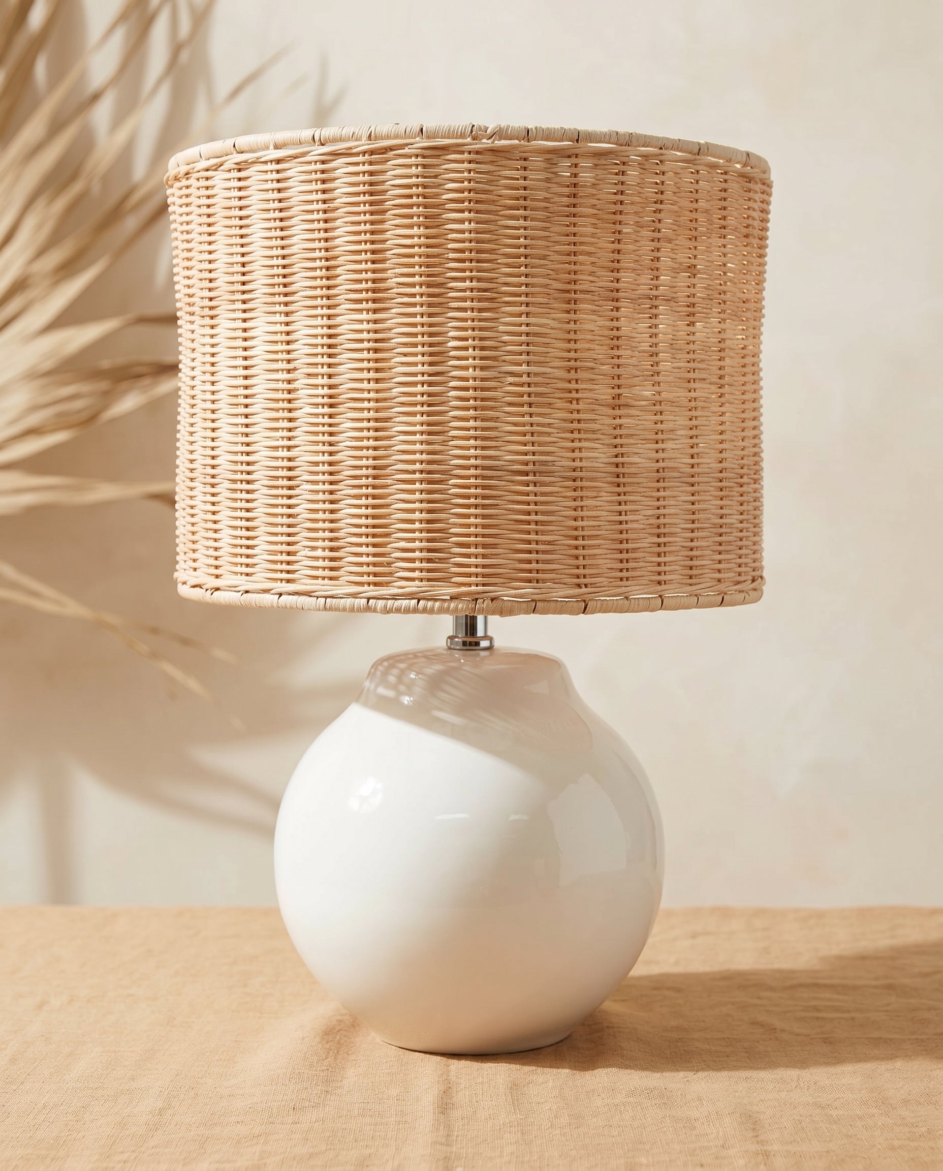 Havana Rattan Table Lamp in warm tropical style — Lumara Home