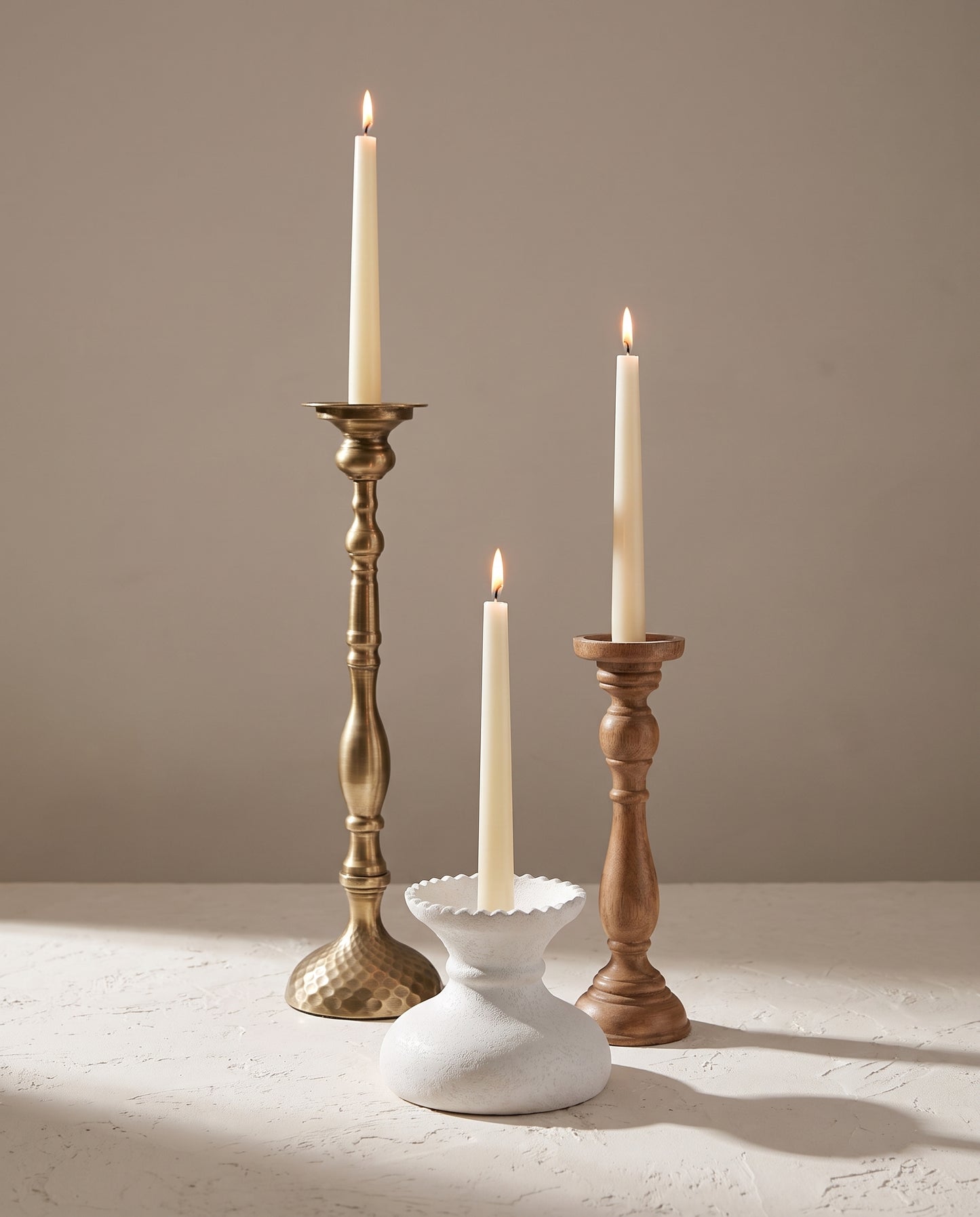 Lumara Warm Glow Trio — Candle Holder Bundle