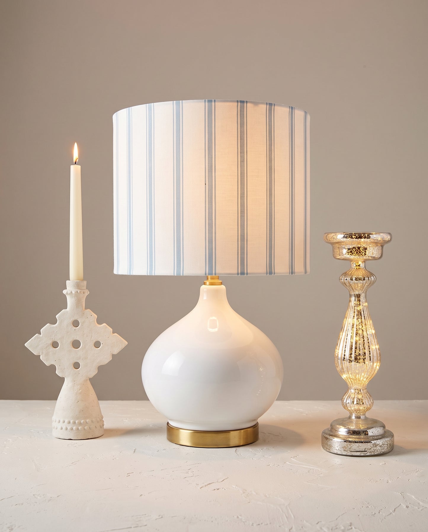 Lumara Coastal Glow — Lamp & Candle Bundle
