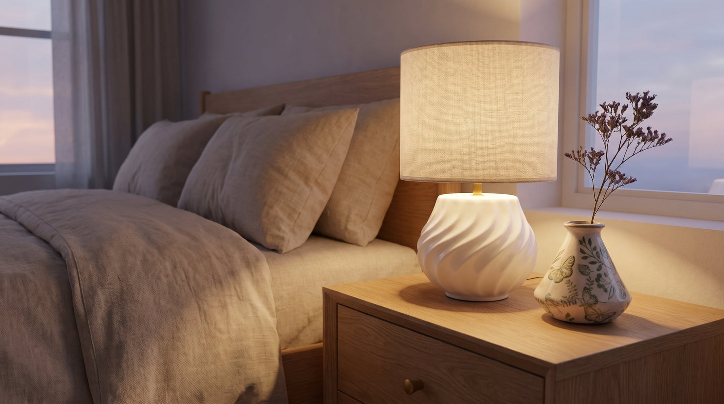 Lumara Bedside Bundle — Flynn Lamp & Bud Vase