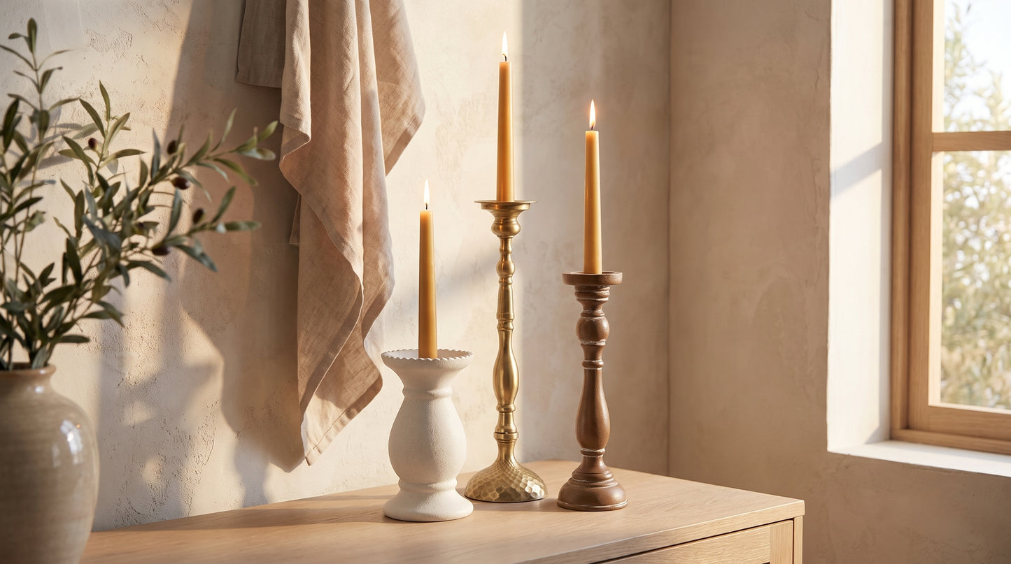 Lumara Warm Glow Trio — Candle Holder Bundle