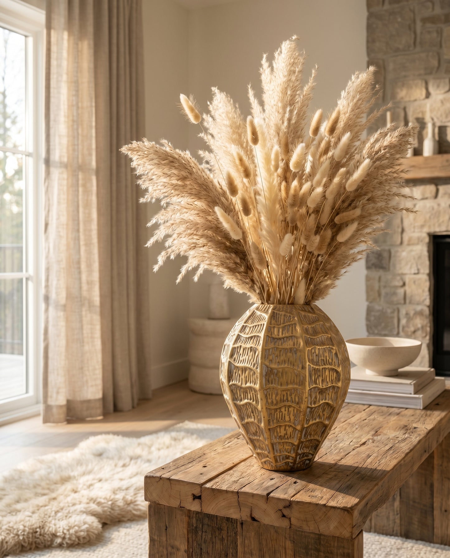Alegra Statement Vase in sculptural metal — Lumara Home